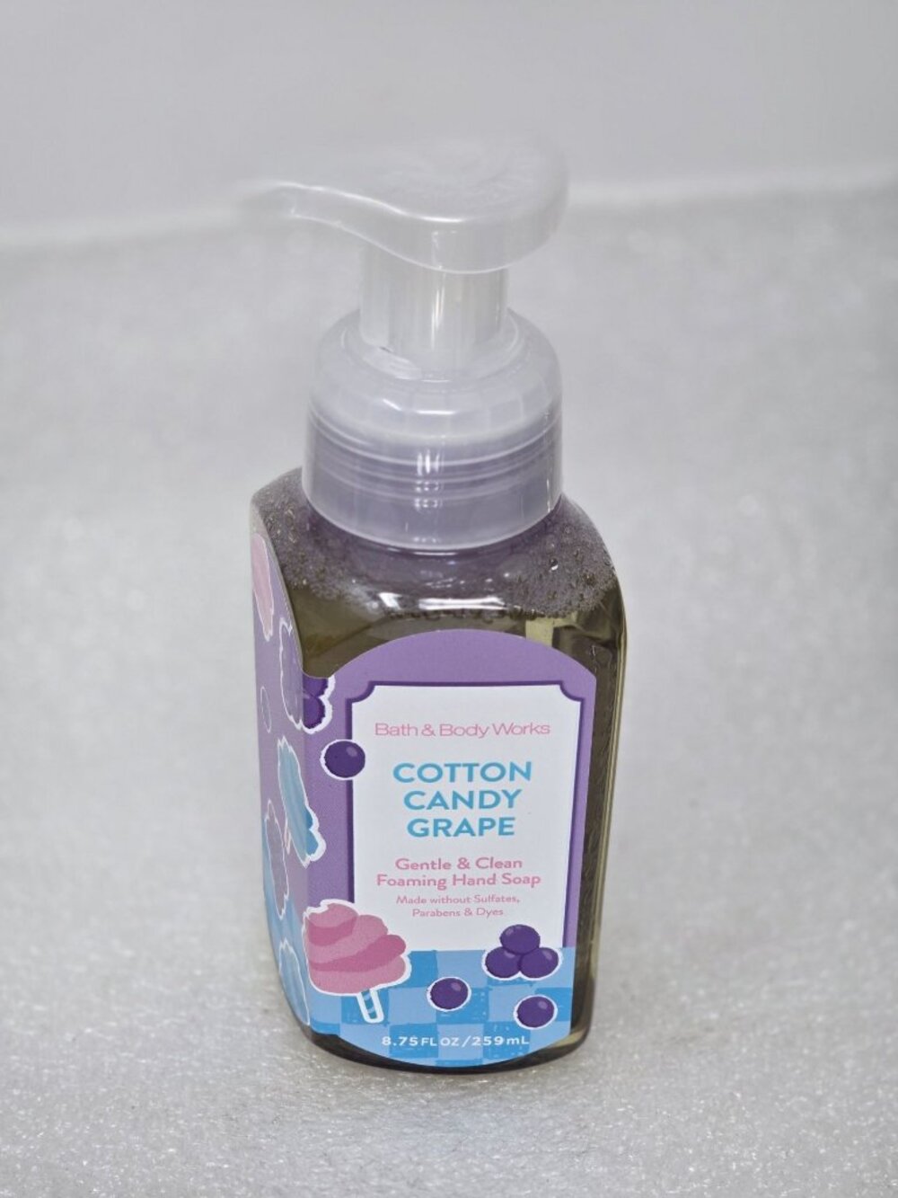 Bath & Body Works Cotton Candy Grape Gentle & Clean Foaming Hand Soap 8.75 Oz